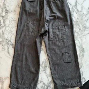 Magnolia Pearl grey with white pinstripe trousers size M